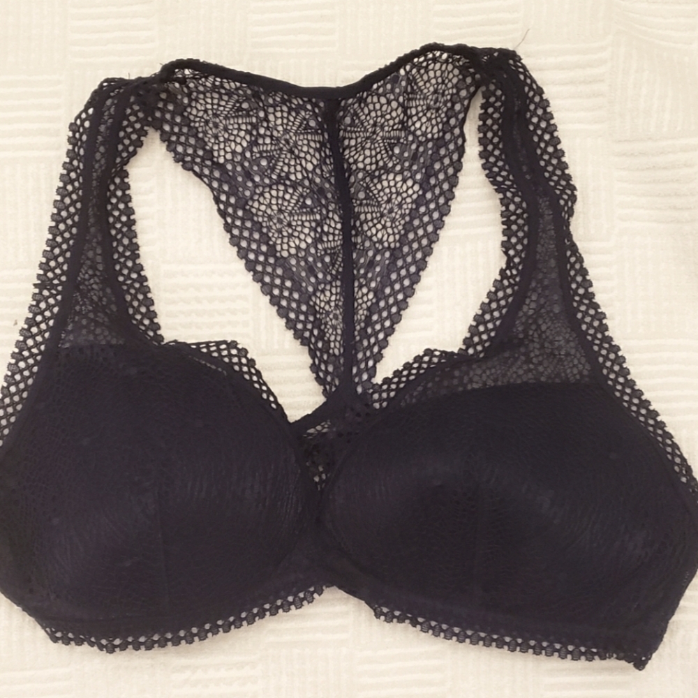 Victoria's Secret Racetrack bralette, Large, dark blue
